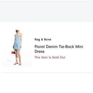 Rag & Bone Blue Floral Mini Dress